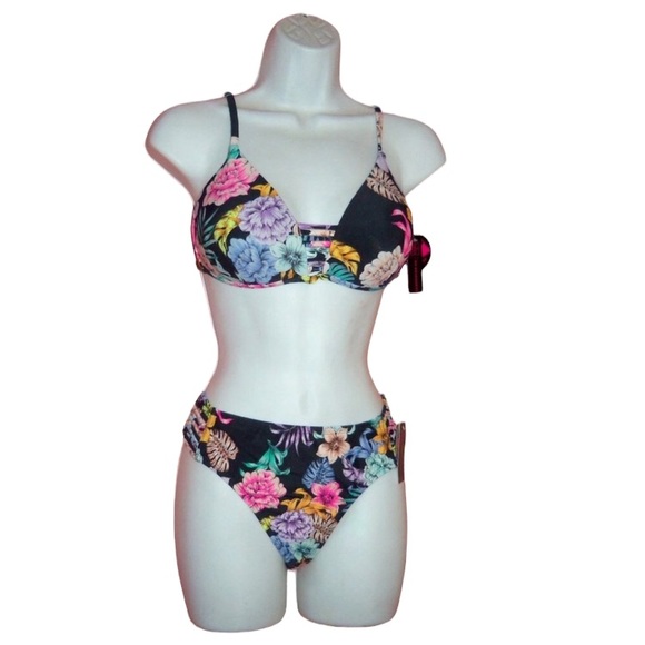 NOBO No Boundaries Floral Bikini To Bottoms - L/G 11-13 - NWT - Picture 2 of 13